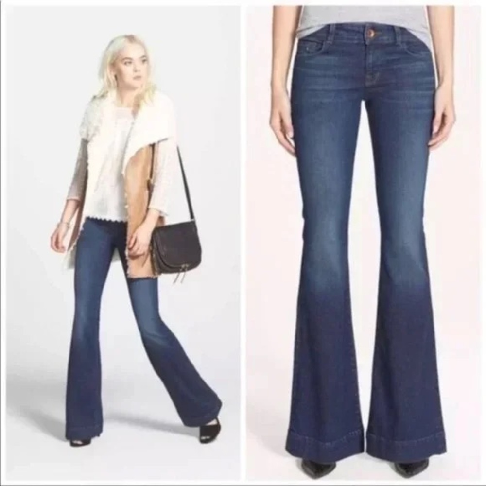 J Brand Love Story Flare Jeans Size 26 Low Rise Bell Bottom